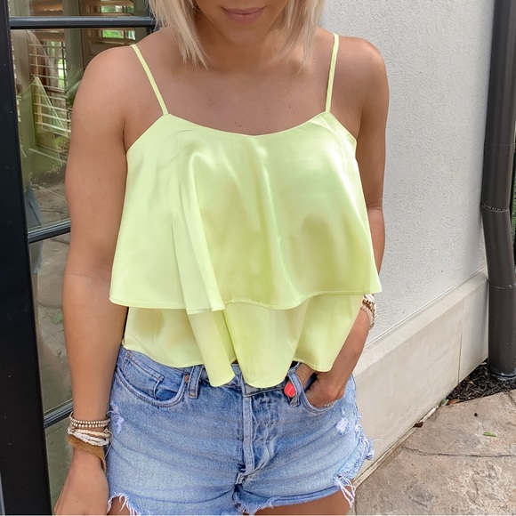 Neon Green Tiered Cami - Picture 5 of 5